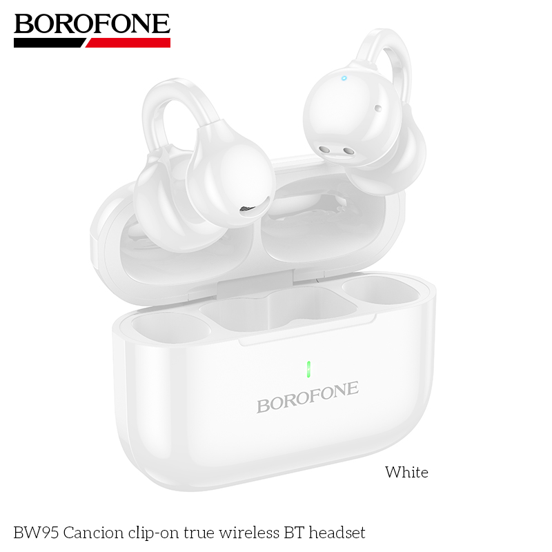 BOROFONE BW95 ΑΣΥΡΜΑΤΑ ΑΚΟΥΣΤΙΚΑ CLIP-ON TWS ΛΕΥΚΑ - Image 3
