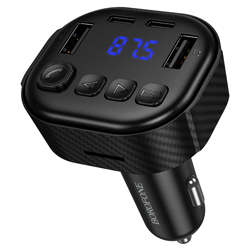BOROFONE BC66 ΠΟΜΠΟΣ FM BLUETOOTH ΑΥΤΟΚΙΝΗΤΟΥ 4 ΘΥΡΩΝ ΜΑΥΡΟΣ