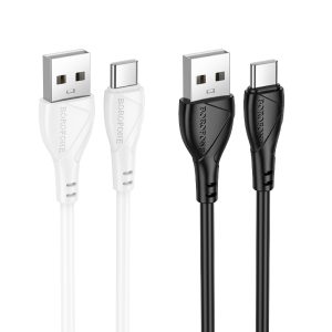 BOROFONE BX121 ΚΑΛΩΔΙΟ ΦΟΡΤΙΣΗΣ USB-C ΣΕ USB-C ΜΑΥΡΟ