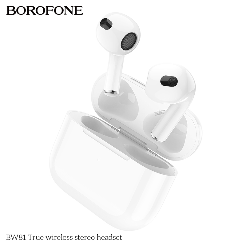 BOROFONE BW81 ΑΣΥΡΜΑΤΑ ΑΚΟΥΣΤΙΚΑ TWS BLUETOOTH ΛΕΥΚΑ - Image 4