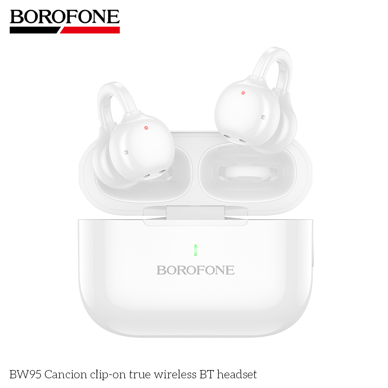 BOROFONE BW95 ΑΣΥΡΜΑΤΑ ΑΚΟΥΣΤΙΚΑ CLIP-ON TWS ΛΕΥΚΑ - Image 5