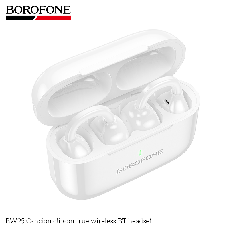 BOROFONE BW95 ΑΣΥΡΜΑΤΑ ΑΚΟΥΣΤΙΚΑ CLIP-ON TWS ΛΕΥΚΑ - Image 6