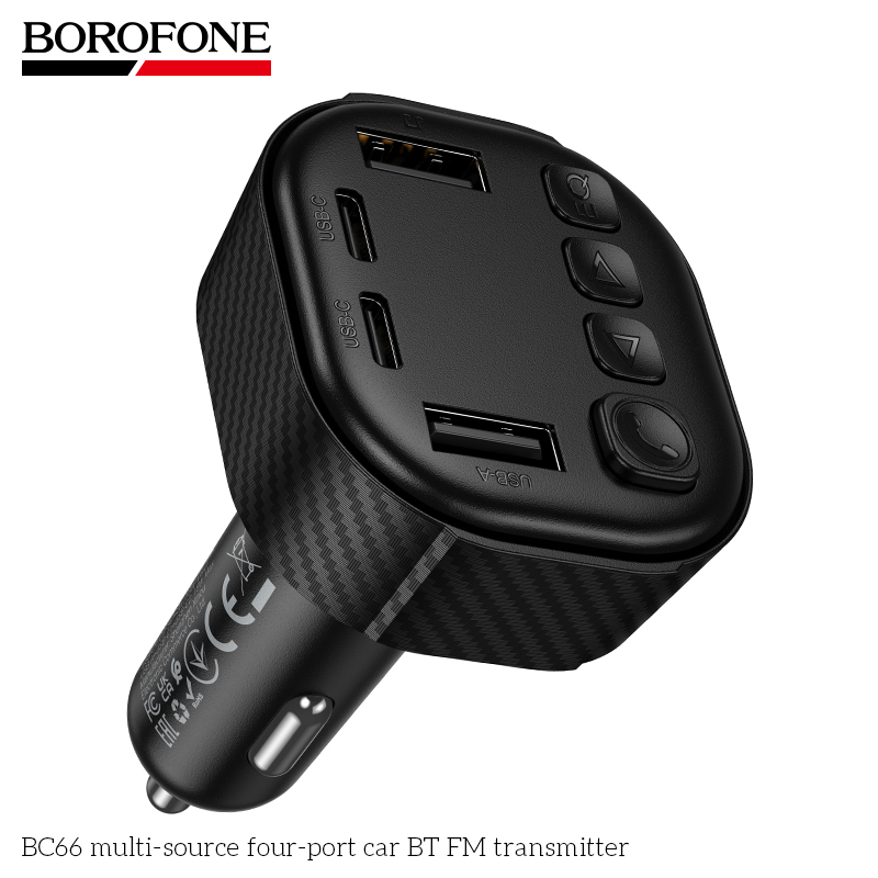 BOROFONE BC66 ΠΟΜΠΟΣ FM BLUETOOTH ΑΥΤΟΚΙΝΗΤΟΥ 4 ΘΥΡΩΝ ΜΑΥΡΟΣ - Image 6