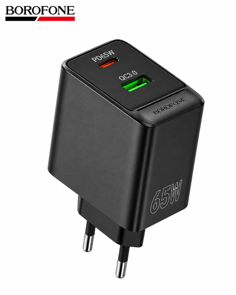 BOROFONE BAS17A ERUDITE ΦΟΡΤΙΣΤΗΣ GAN 65W USB-C PD + USB-A QC3.0