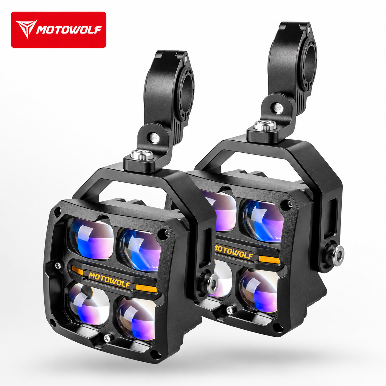MOTOWOLF L3 ΠΡΟΒΟΛΕΑΣ LED ΜΟΤΟΣΥΚΛΕΤΑΣ 4 LED 120W ΜΑΥΡΟΣ IP67